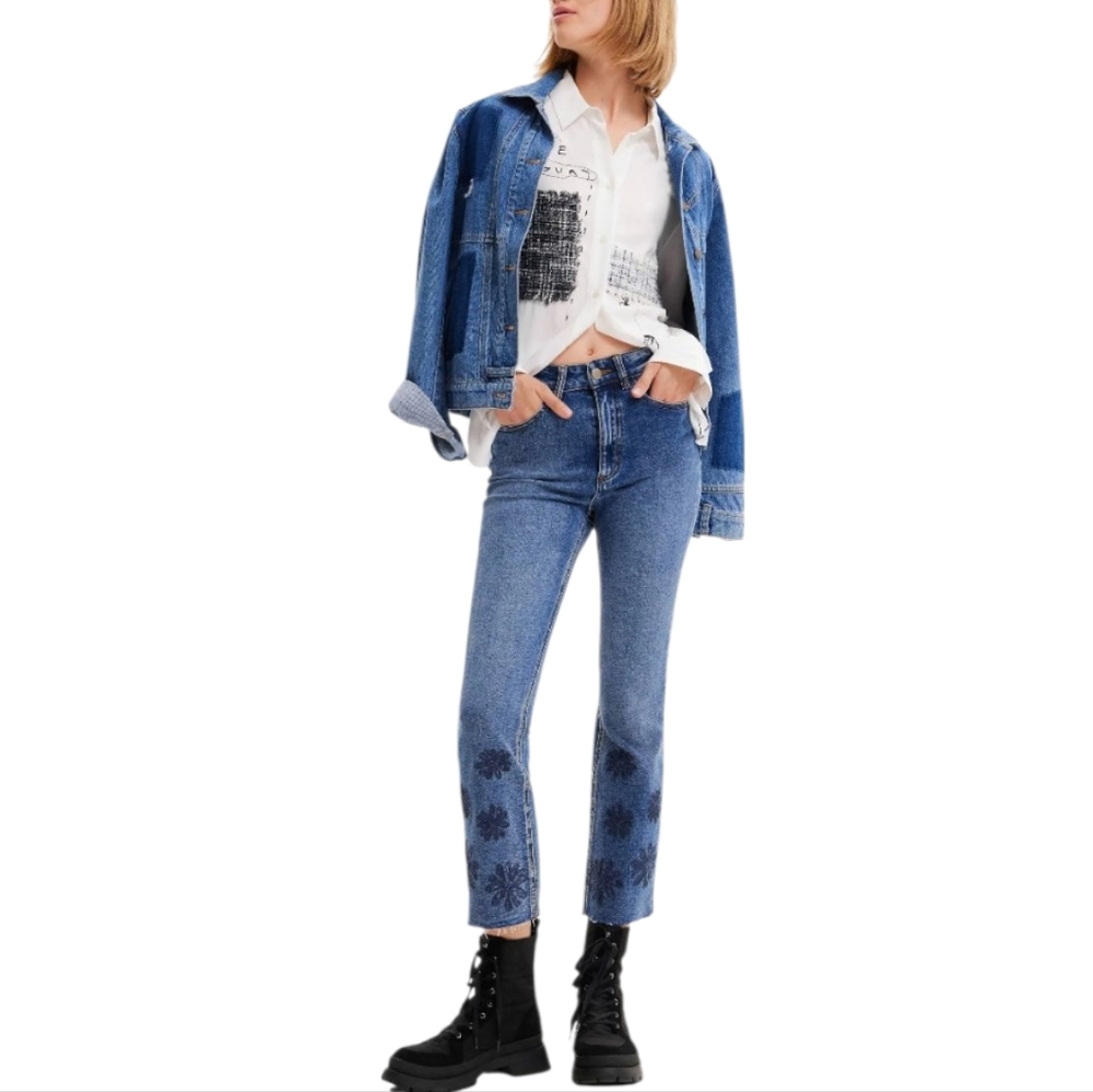 Desigual Patchwork And Flower White Button Down S… - image 6